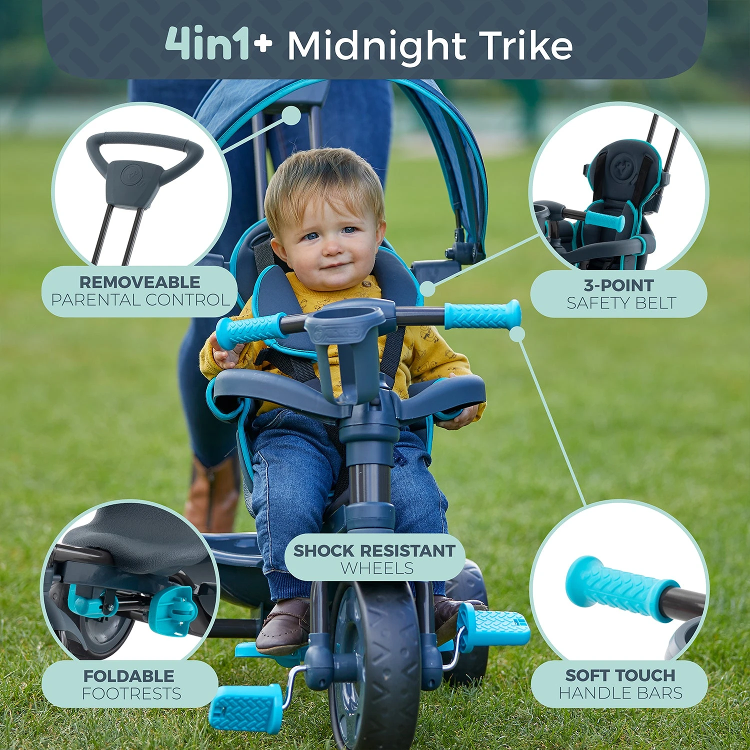 TP Trike 4 In 1+ Midnight 3 TP Trike 4 In 1+ Midnight - Image 3