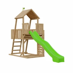 TP Kingswood Wooden Climbing Frame Tower & 3m Super Wavy Slide - FSC<sup>&reg;</sup> Certified