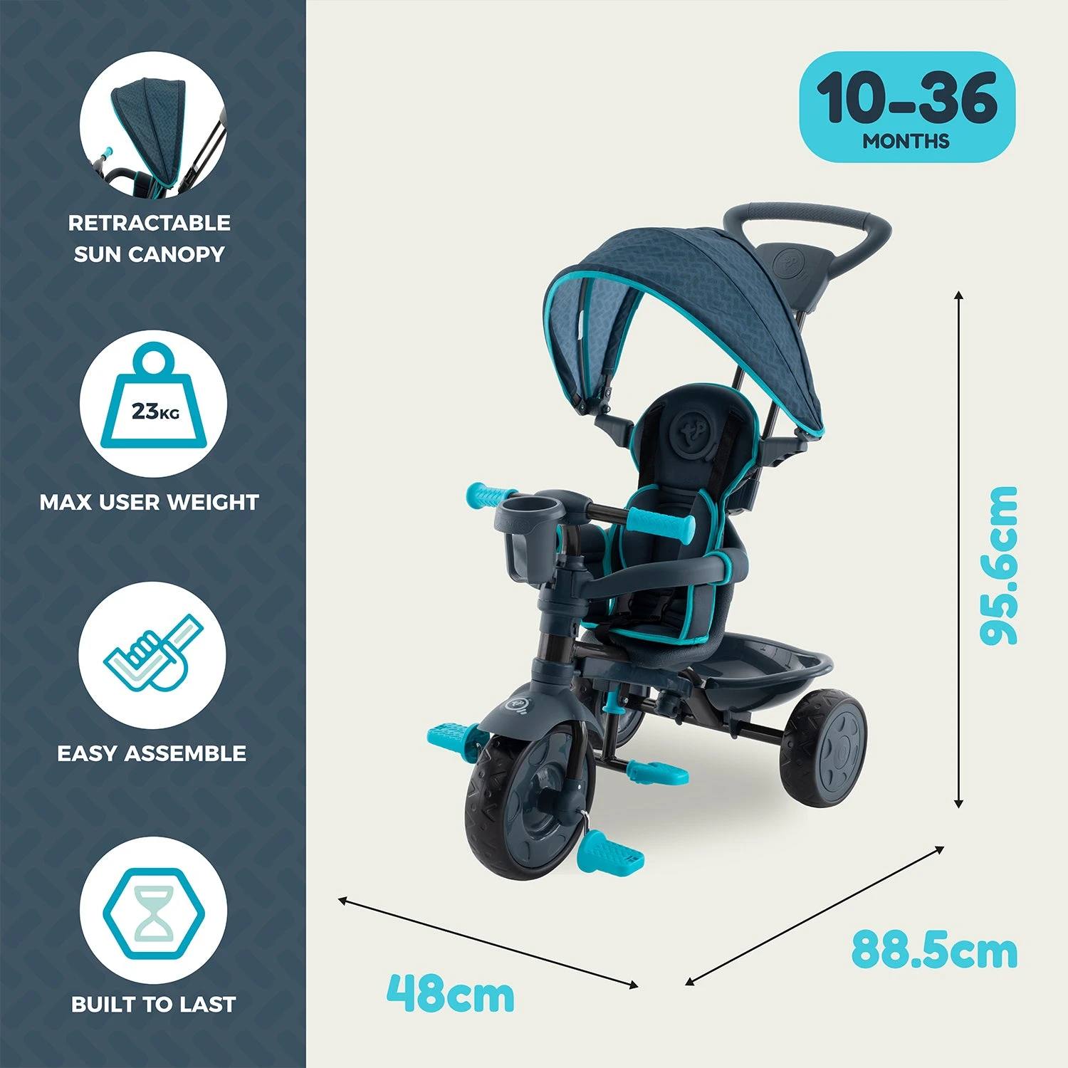 TP Trike 4 In 1+ Midnight 6 TP Trike 4 In 1+ Midnight - Image 6