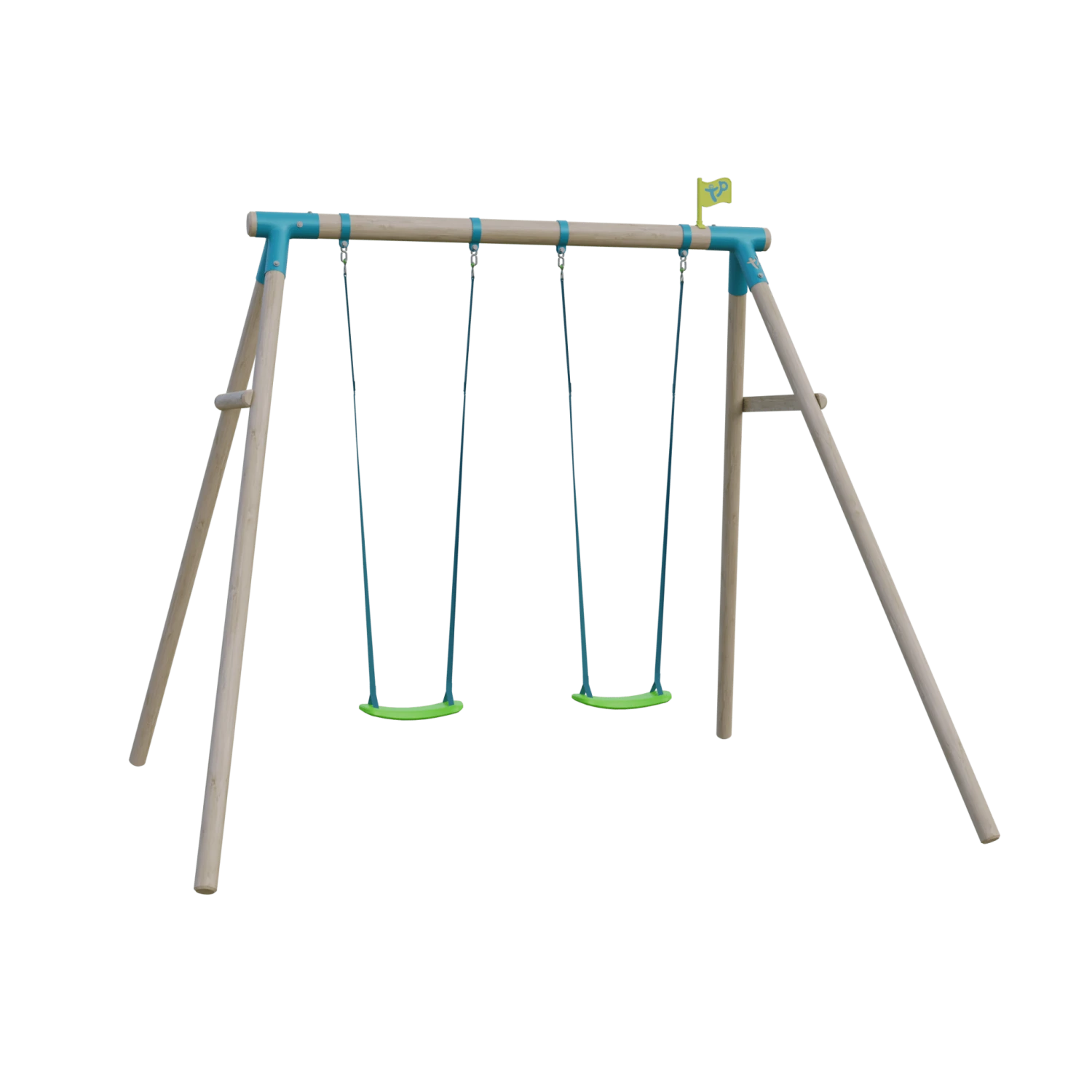 TP Compact Wooden Double Swing Set - FSC<sup>®</sup> Certified 1 TP Compact Wooden Double Swing Set - FSC<sup>®</sup> Certified
