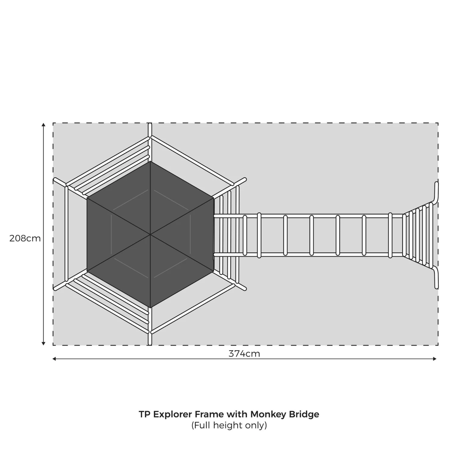 TP Explorer Metal Climbing Frame And Monkey Bridge 8 TP Explorer Metal Climbing Frame And Monkey Bridge - Image 8