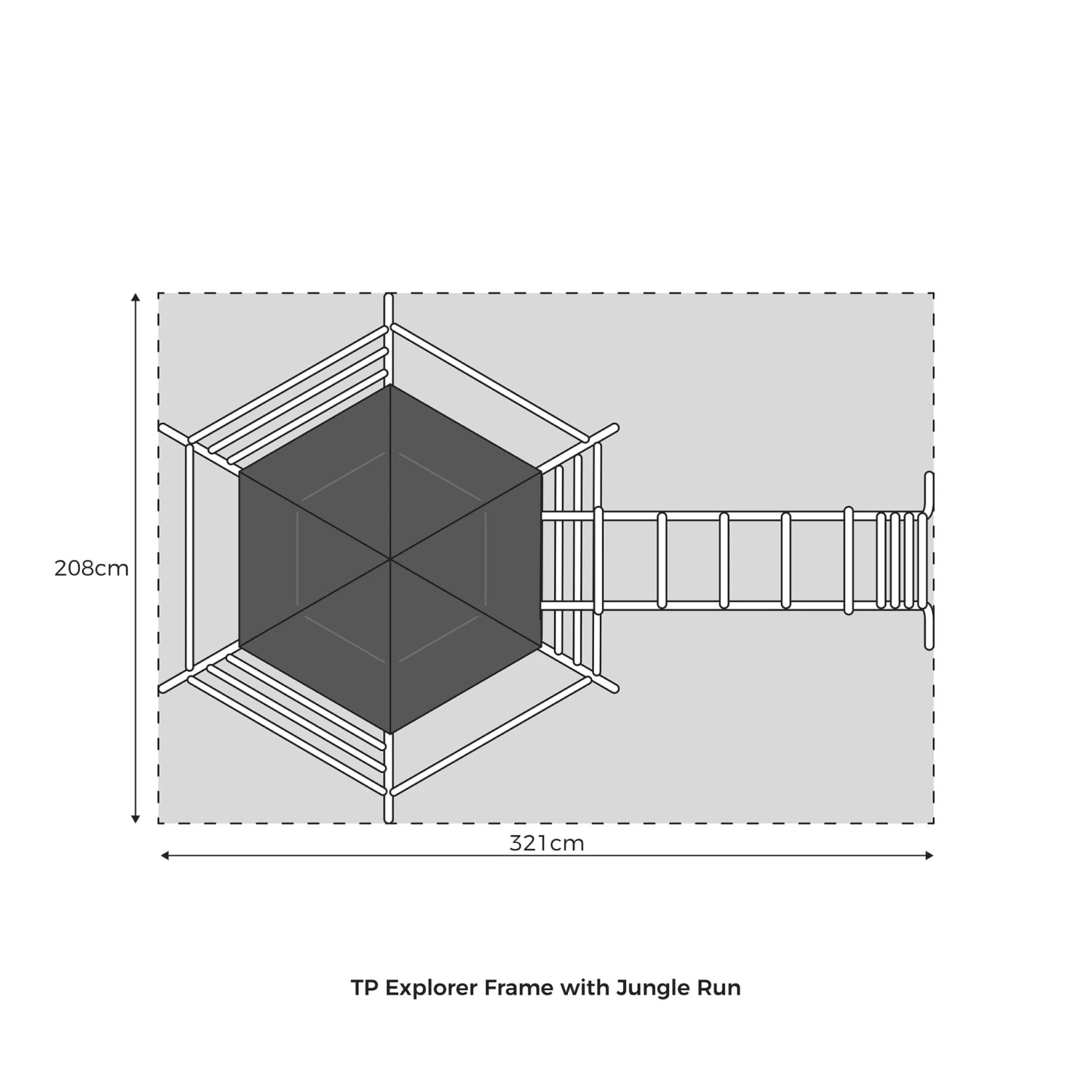 TP Explorer Metal Climbing Frame Set & Jungle Run 11 TP Explorer Metal Climbing Frame Set & Jungle Run - Image 11