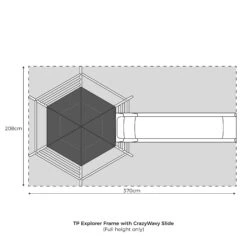 TP Explorer Metal Climbing Frame Set And CrazyWavy Slide Black Edition -TP Playworld Cheap Store 870s4footprint