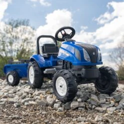 Falk New Holland Tractor With Trailer And Opening Bonnet 11 Falk New Holland Tractor With Trailer And Opening Bonnet -TP Playworld Cheap Store F3080AB 5