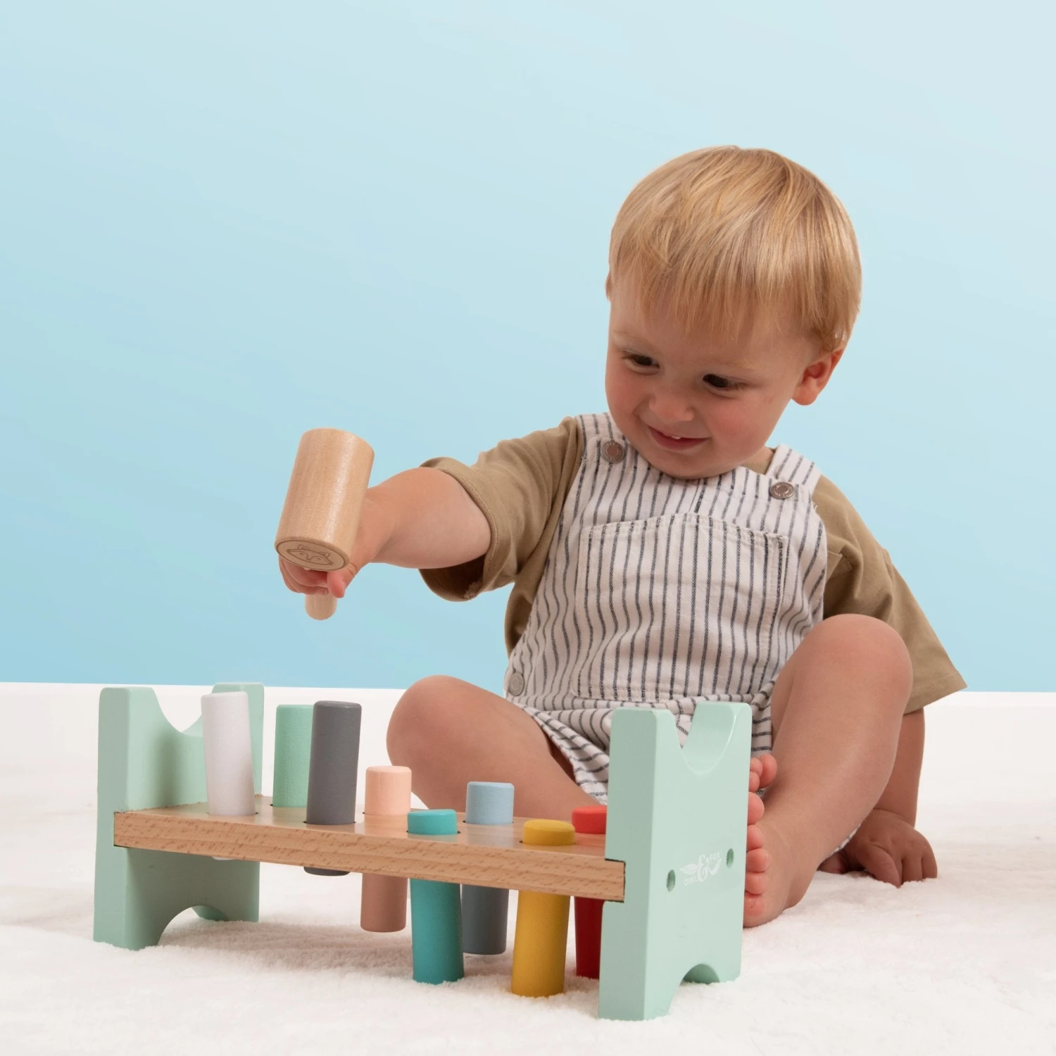 The Energetic Play Pack: TP Active-Tots Pikler Style Wooden Climbing Triangle With Owl & Fox Hammer Bench And Owl & Fox Xylophone 5 The Energetic Play Pack: TP Active-Tots Pikler Style Wooden Climbing Triangle With Owl & Fox Hammer Bench And Owl & Fox Xylophone - Image 5