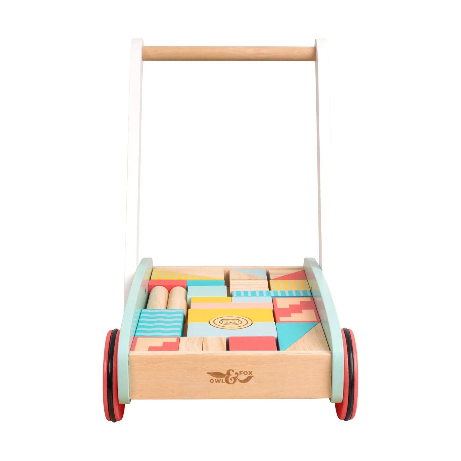 Owl & Fox Wooden Baby Walker And Blocks - FSC<sup>®</sup> Certified 2 Owl & Fox Wooden Baby Walker And Blocks - FSC<sup>®</sup> Certified - Image 2