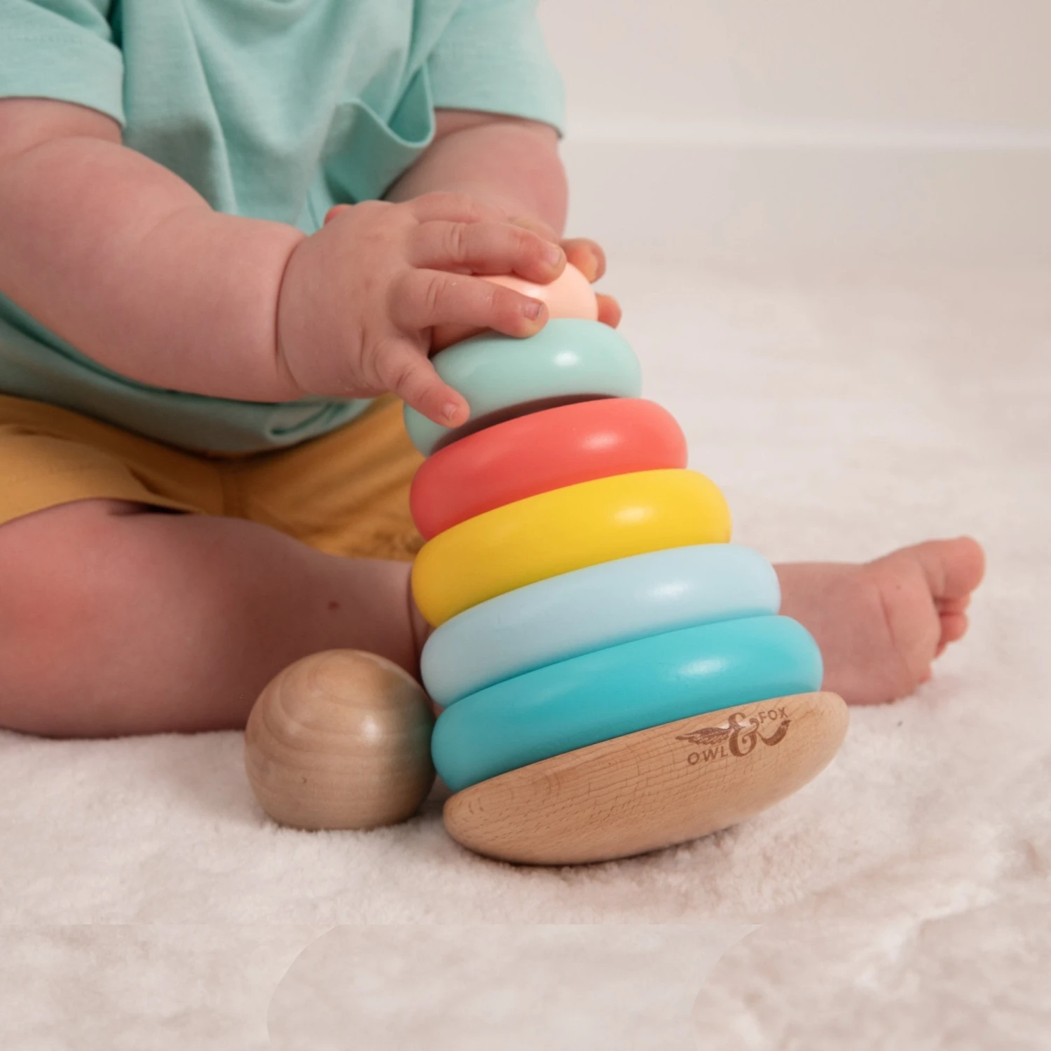 The Engineers Play Pack: TP Active-Tots Pikler Style Wooden Climbing Triangle & Slide With Safety Play Mats, Owl & Fox Topple Tower And Owl & Fox Shape Sorter 7 The Engineers Play Pack: TP Active-Tots Pikler Style Wooden Climbing Triangle & Slide With Safety Play Mats, Owl & Fox Topple Tower And Owl & Fox Shape Sorter - Image 7