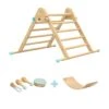 The Adventurer Play Pack: TP Active-Tots Pikler Style Wooden Climbing Triangle With Active-Tots Balance Board And Owl & Fox Musical Instrument Assortment