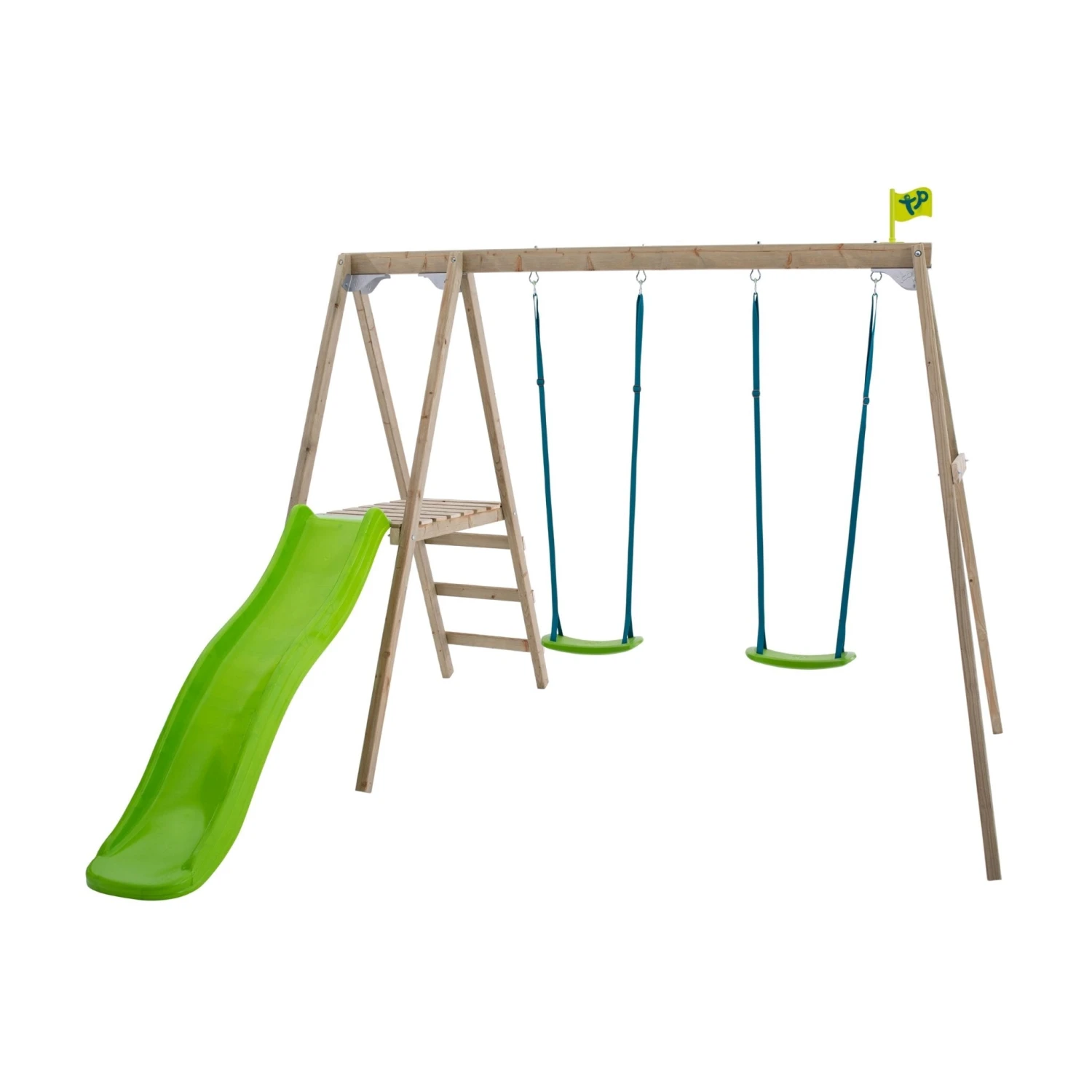 TP Forest Multiplay Double Wooden Swing Set & Slide - FSC<sup>®</sup> Certified 1 TP Forest Multiplay Double Wooden Swing Set & Slide - FSC<sup>®</sup> Certified