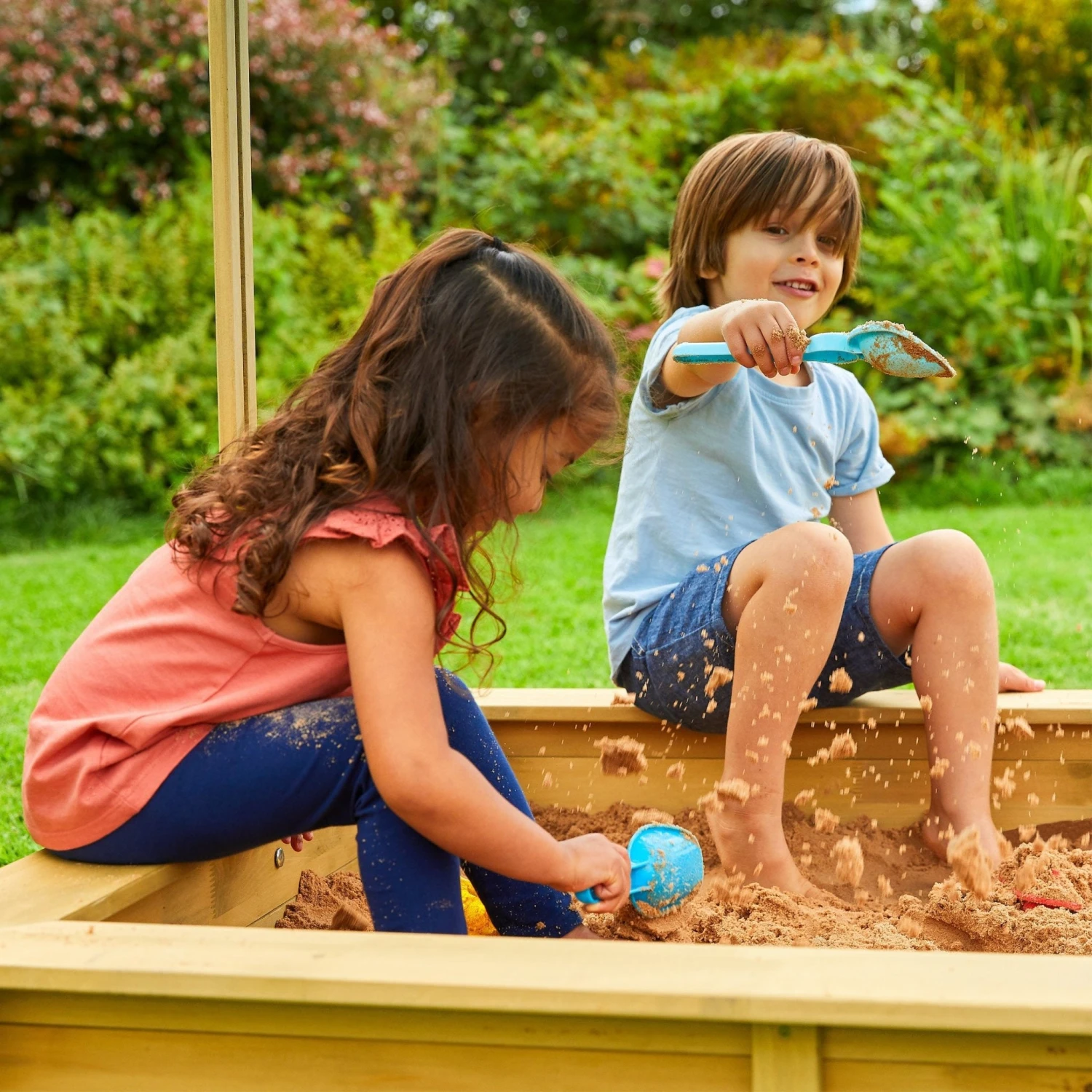 TP Wooden Sandpit With Sun Canopy And Dig & Explore Accessory Kit - FSC<sup>®</sup> Certified 11 TP Wooden Sandpit With Sun Canopy And Dig & Explore Accessory Kit - FSC<sup>®</sup> Certified - Image 11