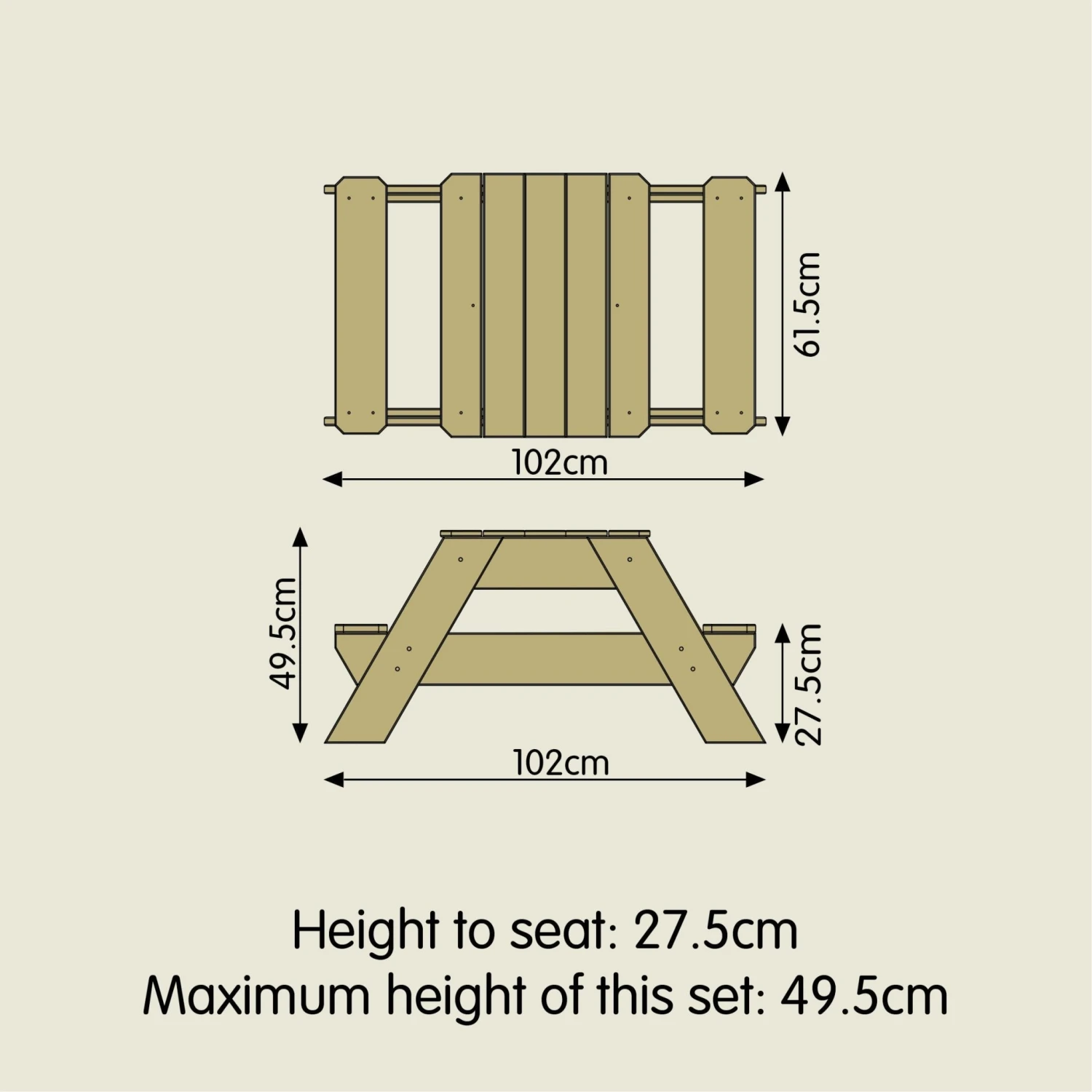 TP Early Fun Wooden Picnic Table Sandpit - FSC<sup>®</sup> Certified 11 TP Early Fun Wooden Picnic Table Sandpit - FSC<sup>®</sup> Certified - Image 11