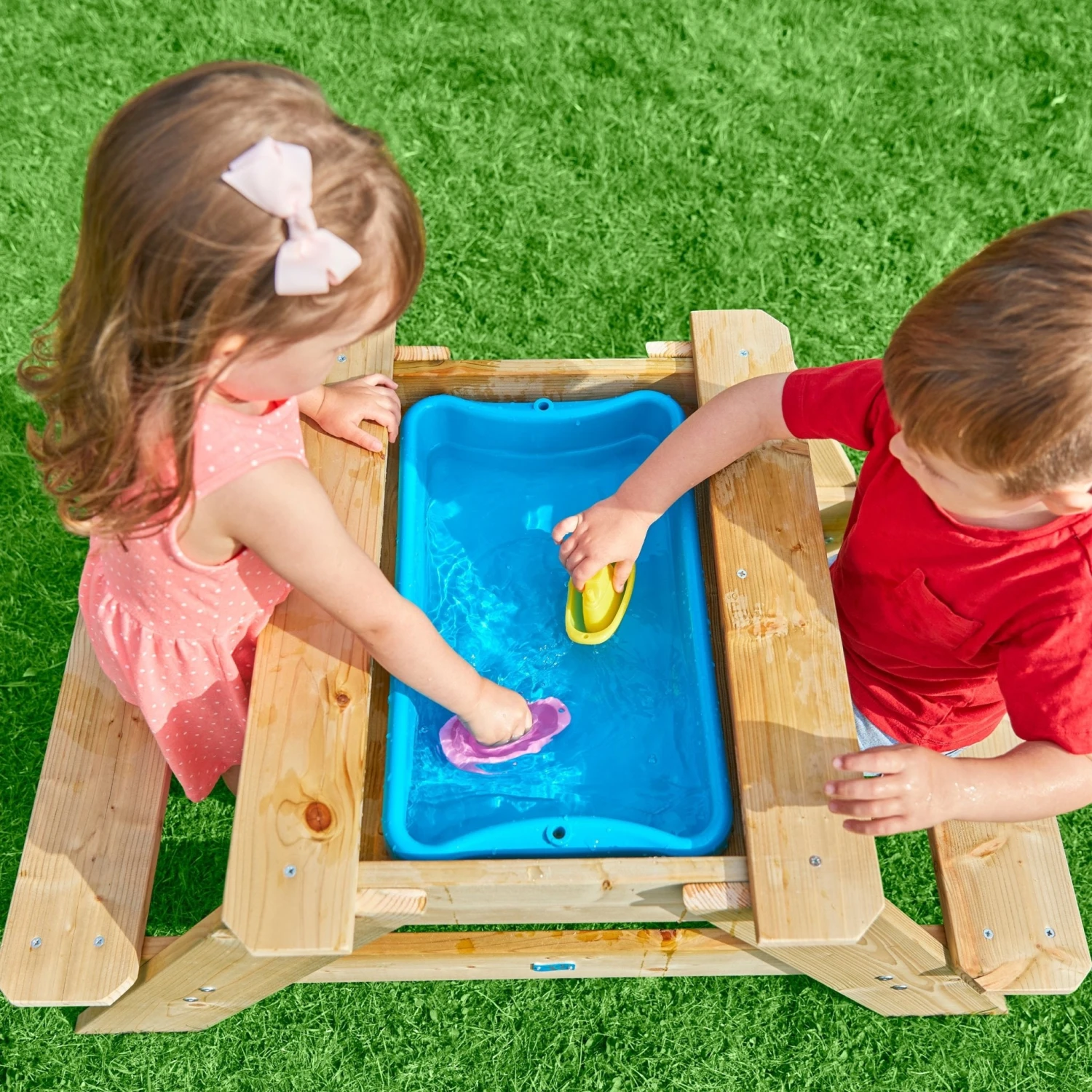TP Early Fun Wooden Picnic Table Sandpit - FSC<sup>®</sup> Certified 2 TP Early Fun Wooden Picnic Table Sandpit - FSC<sup>®</sup> Certified - Image 2