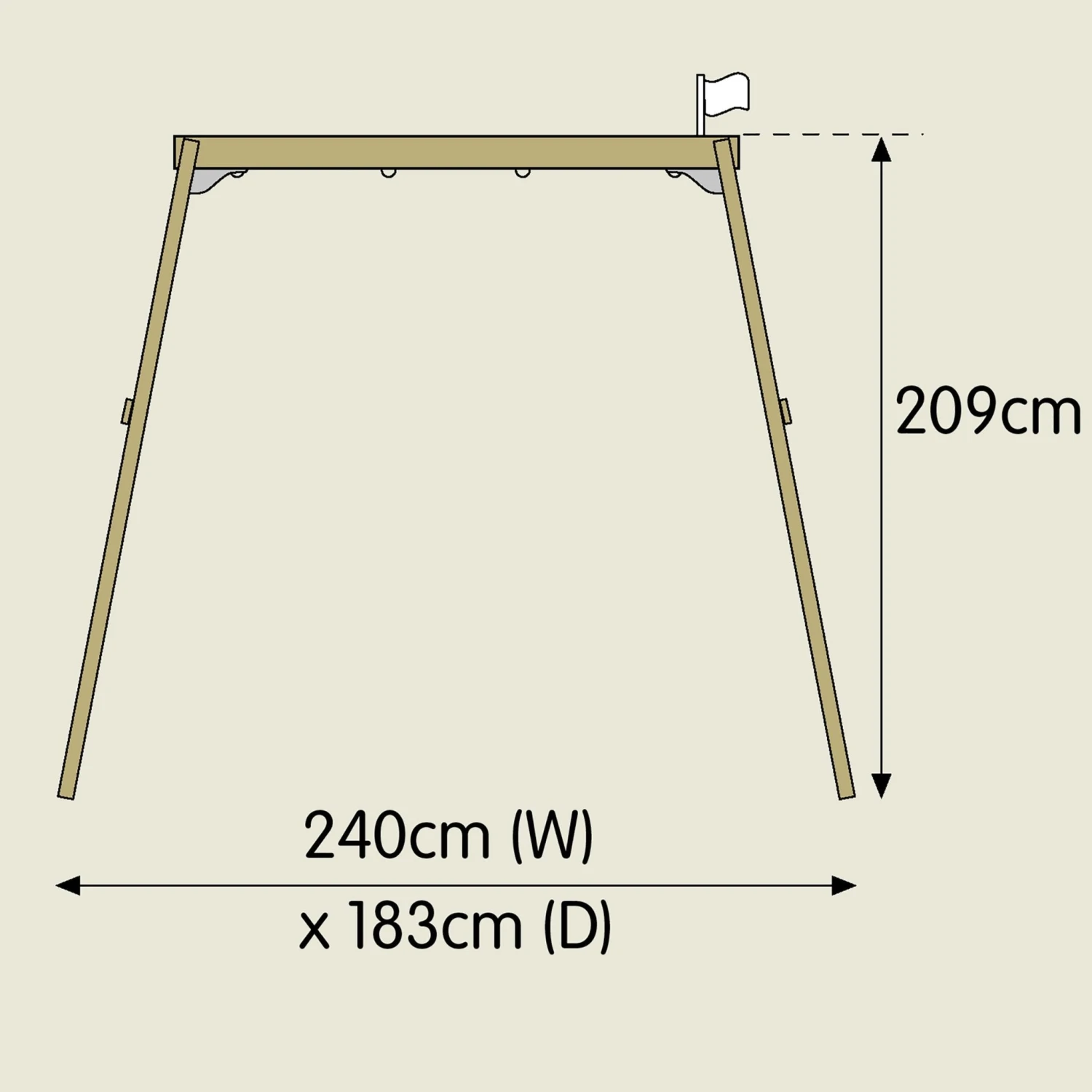 TP Forest Wooden Double Swing- FSC<sup>®</sup> Certified 9 TP Forest Wooden Double Swing- FSC<sup>®</sup> Certified - Image 9