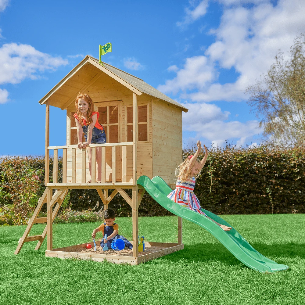 TP Hill Top Tower Wooden Playhouse With Slide - FSC<sup>®</sup> Certified 2 TP Hill Top Tower Wooden Playhouse With Slide - FSC<sup>®</sup> Certified - Image 2