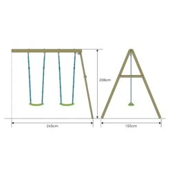 TP Castlewood Double Wooden Swing Arm - FSC<sup>®</sup> Certified 5 TP Castlewood Double Wooden Swing Arm - FSC<sup>®</sup> Certified -TP Playworld Cheap Store TP335 FP 1