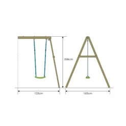 TP Castlewood Single Wooden Swing Arm - FSC<sup>&reg;</sup> Certified -TP Playworld Cheap Store TP338 FP 1