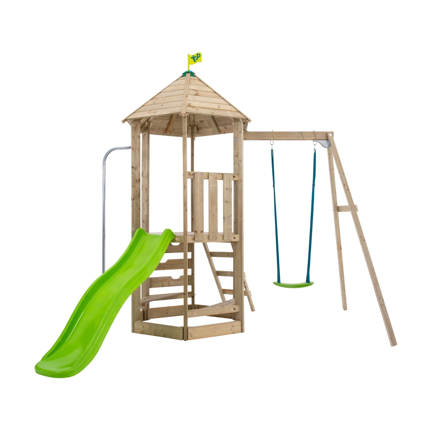 TP Castlewood Ludlow Wooden Climbing Frame With Single Swing Set & Slide - FSC<sup>®</sup> Certified 1 TP Castlewood Ludlow Wooden Climbing Frame With Single Swing Set & Slide - FSC<sup>®</sup> Certified