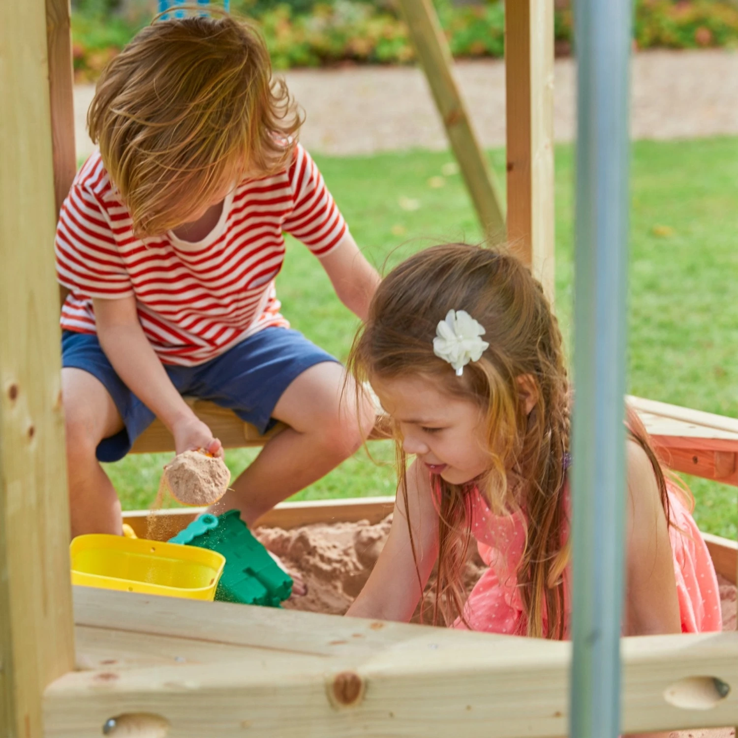 TP Castlewood Ludlow Wooden Climbing Frame With Single Swing Set & Slide - FSC<sup>®</sup> Certified 5 TP Castlewood Ludlow Wooden Climbing Frame With Single Swing Set & Slide - FSC<sup>®</sup> Certified - Image 5