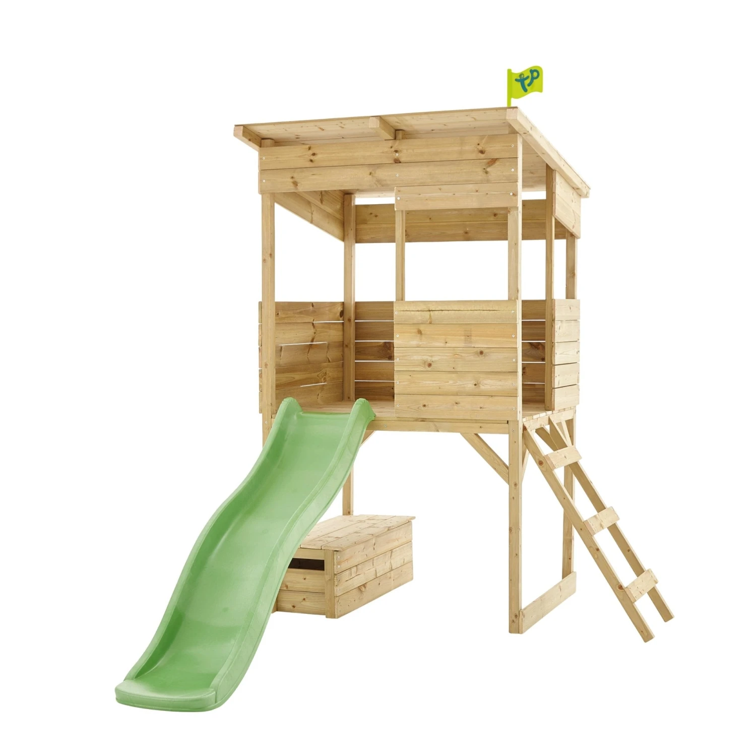 TP Treetops Wooden Tower Playhouse With Toy Box And Slide - FSC<sup>®</sup> Certified 1 TP Treetops Wooden Tower Playhouse With Toy Box And Slide - FSC<sup>®</sup> Certified