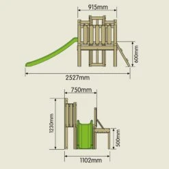 TP Forest Toddler Wooden Climbing Frame & Slide - FSC<sup>&reg;</sup> Certified -TP Playworld Cheap Store TP368P Early Fun Play Tower Image 7
