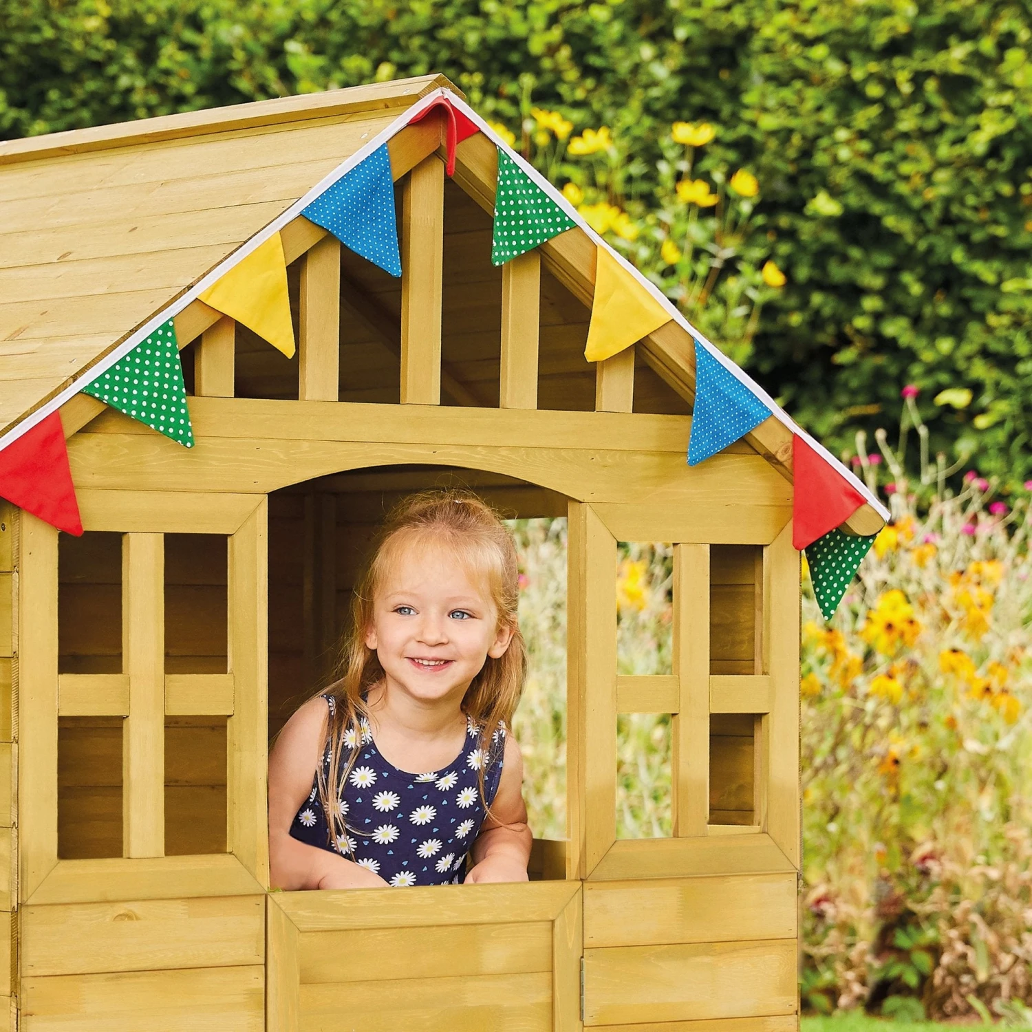 Dandelion Cottage Playhouse With Mud Kitchen, Table & Bench And Shutters - FSC<sup>®</sup> Certified 5 Dandelion Cottage Playhouse With Mud Kitchen, Table & Bench And Shutters - FSC<sup>®</sup> Certified - Image 5
