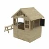 Dandelion Cottage Playhouse With Mud Kitchen, Table & Bench And Shutters - FSC<sup>&reg;</sup> Certified