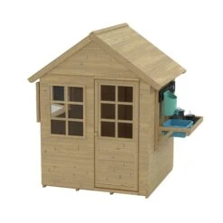 Foxglove Cottage Playhouse With Early Fun Mud Kitchen Accessory And Shutters - FSC<sup>®</sup> Certified