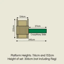 TP Kingswood Normandy Wooden Climbing Frame & Slide - FSC<sup>&reg;</sup> Certified -TP Playworld Cheap Store TP476S19 10