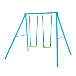 Double Metal Swing Set