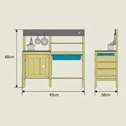 TP Junior Chef Wooden Mud Kitchen - FSC<sup>®</sup> Certified 16 TP Junior Chef Wooden Mud Kitchen - FSC<sup>®</sup> Certified -TP Playworld Cheap Store TP611MudKitchenFP 1WEB
