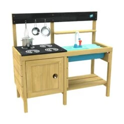 TP Junior Chef Wooden Mud Kitchen With Working Tap & Sink - FSC<sup>®</sup> Certified