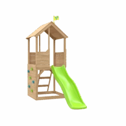 Treehouse Wooden Play Tower, With Wavy Slide & Climbing Wall - FSC<sup>&reg;</sup> Certified