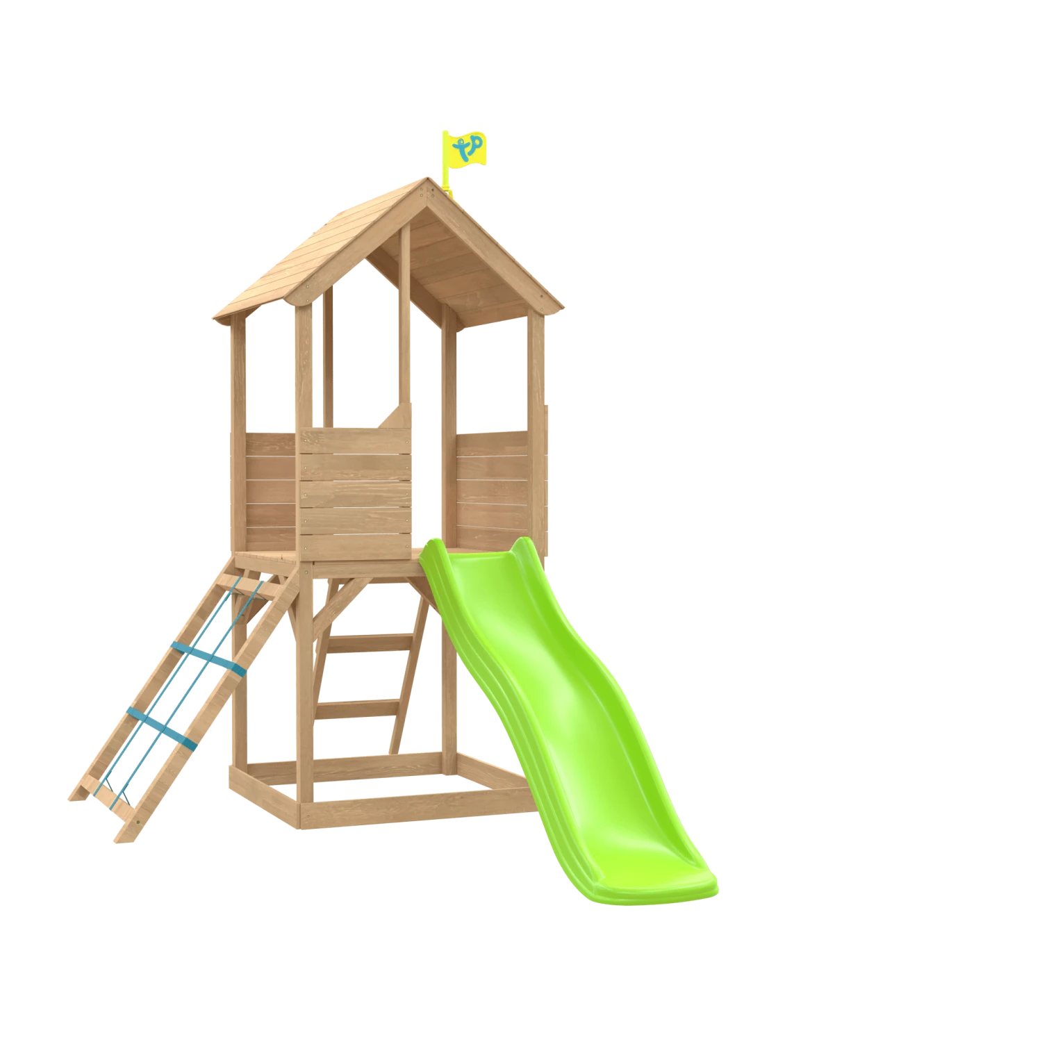 Treehouse Wooden Play Tower, With Wavy Slide & Cargo Net - FSC<sup>®</sup> Certified 1 Treehouse Wooden Play Tower, With Wavy Slide & Cargo Net - FSC<sup>®</sup> Certified