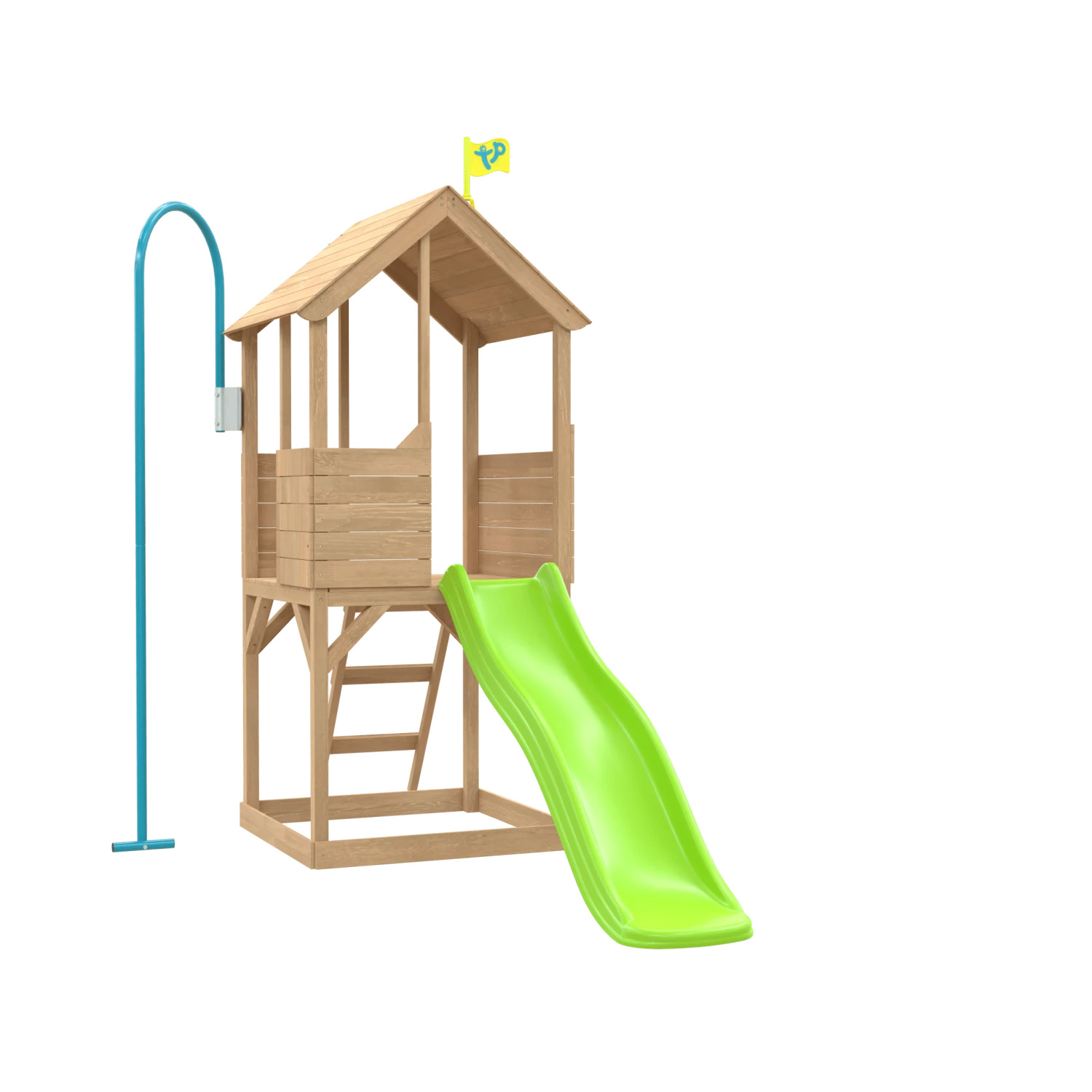 Treehouse Wooden Play Tower, With Wavy Slide With Slide Lock & Firemans Pole - FSC<sup>®</sup> Certified 1 Treehouse Wooden Play Tower, With Wavy Slide With Slide Lock & Firemans Pole - FSC<sup>®</sup> Certified