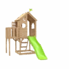 Treehouse Wooden Play Tower, With Wavy Slide, Wooden Balcony & Panel Kit - FSC<sup>&reg;</sup> Certified