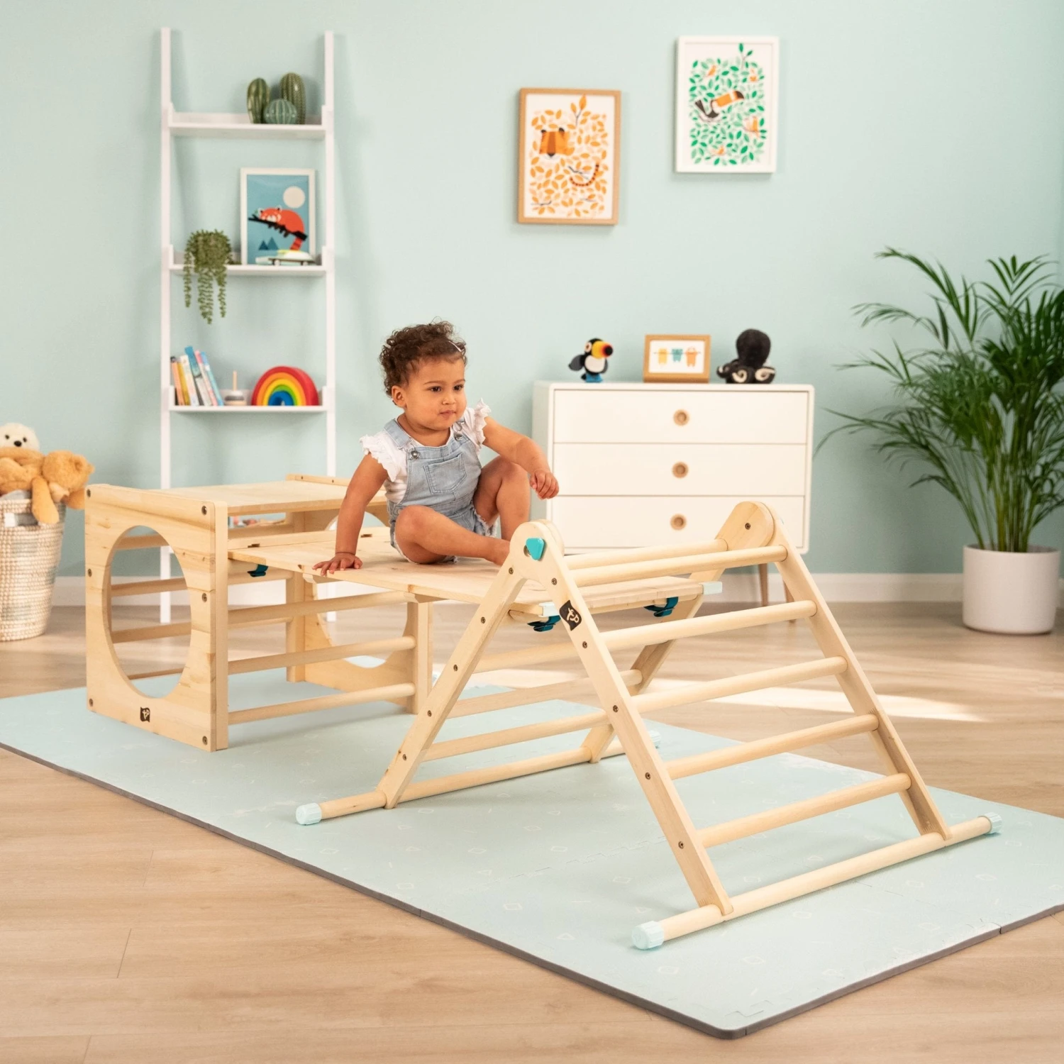 TP Active-Tots Pikler Style Wooden Climbing Bridge And Slide - FSC<sup>®</sup> Certified 6 TP Active-Tots Pikler Style Wooden Climbing Bridge And Slide - FSC<sup>®</sup> Certified - Image 6