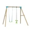 TP Kingswood Double Swing Squarewood Set With Glider - FSC<sup>&reg;</sup> Certified