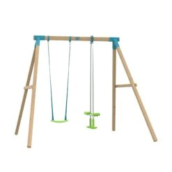 TP Kingswood Double Swing Squarewood Set With Glider - FSC<sup>&reg;</sup> Certified
