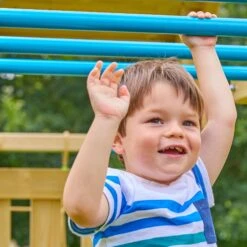 TP Skywood Wooden Play Tower With Ripple Slide, Monkey Bars & Double Swing Arm - FSC<sup>&reg;</sup> Certified -TP Playworld Cheap Store TP794S1 8