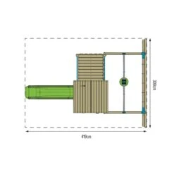 TP Skywood Wooden Play Tower With Ripple Slide, Sky Deck, Skyline & Flying Fox Add On - FSC<sup>&reg;</sup> Certified -TP Playworld Cheap Store TP795S1 FP 2