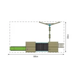 TP Skywood Wooden Play Tower With Ripple Slide, Sky Bridge, Additional Play Tower & Double Swing Arm - FSC<sup>&reg;</sup> Certified -TP Playworld Cheap Store TP796S1 FP 2