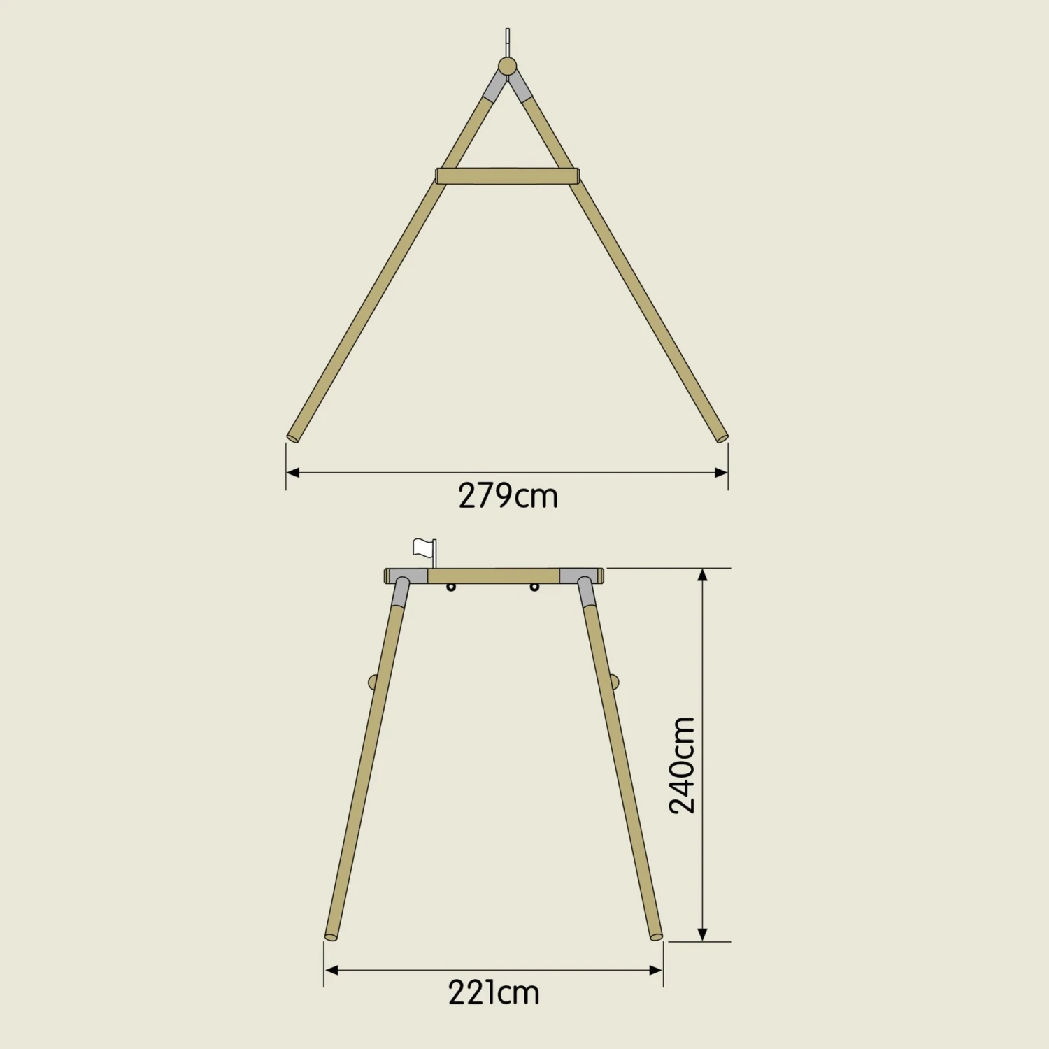 TP Knightswood Single Wooden Swing Frame - Builder - FSC<sup>®</sup> Certified 4 TP Knightswood Single Wooden Swing Frame - Builder - FSC<sup>®</sup> Certified - Image 4