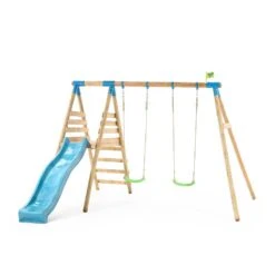 TP Knightswood Double Wooden Swing & Slide Set - FSC<sup>®</sup> Certified