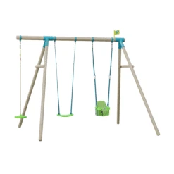 TP Knightswood Double Wooden Swing Frame & Extension - Builder - FSC<sup>&reg;</sup> Certified