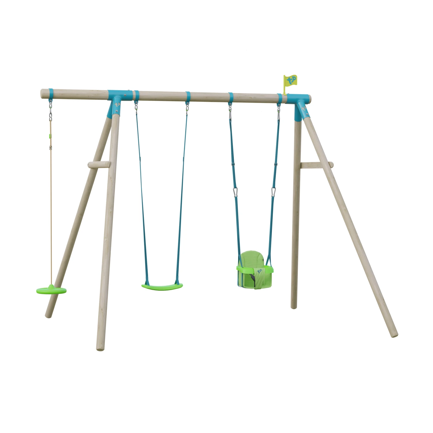 TP Knightswood Double Wooden Swing Frame & Extension - Builder - FSC<sup>®</sup> Certified 1 TP Knightswood Double Wooden Swing Frame & Extension - Builder - FSC<sup>®</sup> Certified