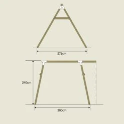TP Knightswood Double Wooden Swing Frame & Extension - FSC<sup>®</sup> Certified 13 TP Knightswood Double Wooden Swing Frame & Extension - FSC<sup>®</sup> Certified -TP Playworld Cheap Store TP825RWDouble ExtFP 2WEB