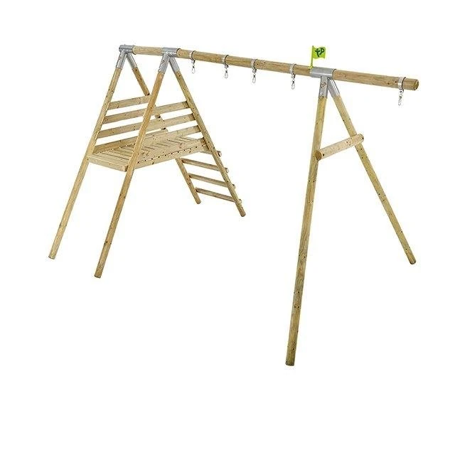 TP Knightswood Wooden Double & Deck Swing Frame With Extension - Builder - FSC<sup>®</sup> Certified 2 TP Knightswood Wooden Double & Deck Swing Frame With Extension - Builder - FSC<sup>®</sup> Certified - Image 2