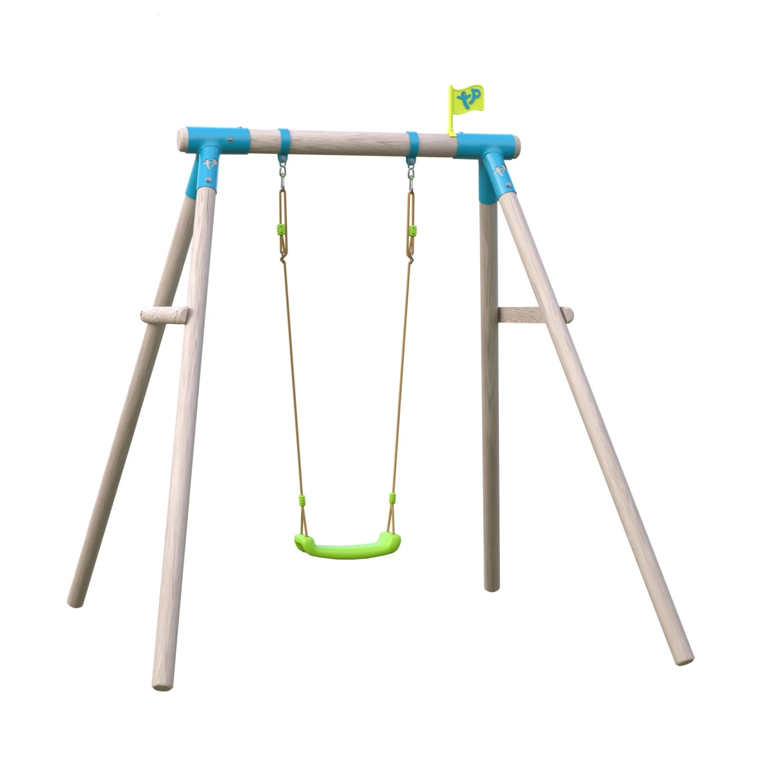 TP Single Compact Roundwood Swing Set - FSC<sup>®</sup> Certified 1 TP Single Compact Roundwood Swing Set - FSC<sup>®</sup> Certified