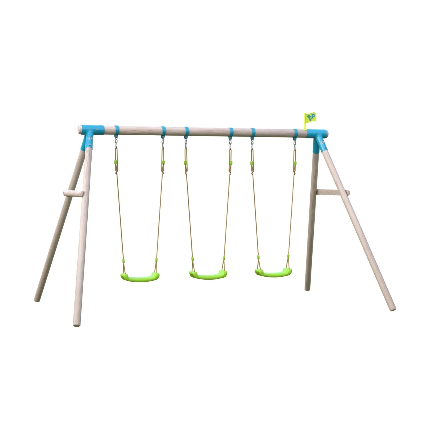 TP Triple Compact Wooden Triple Swing Set - FSC<sup>®</sup> Certified 1 TP Triple Compact Wooden Triple Swing Set - FSC<sup>®</sup> Certified