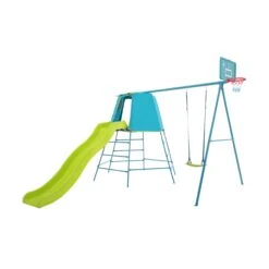 TP Explorer Metal Climbing Frame Set With CrazyWavy Slide & Basketball Hoop